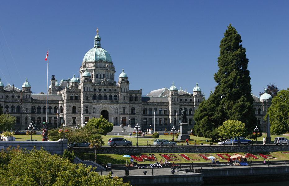 VICTORIA, BC - BC Parliament Building and Inner Harbour